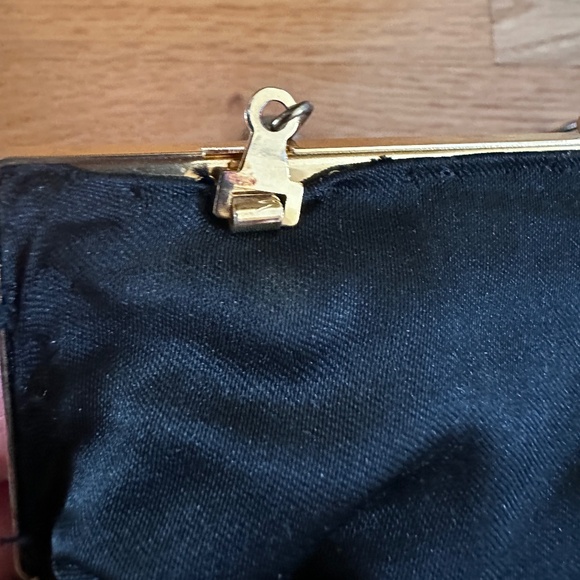 Black Beaded Evening Bag Multi Color Beads Long Chain Strap - Picture 14 of 16